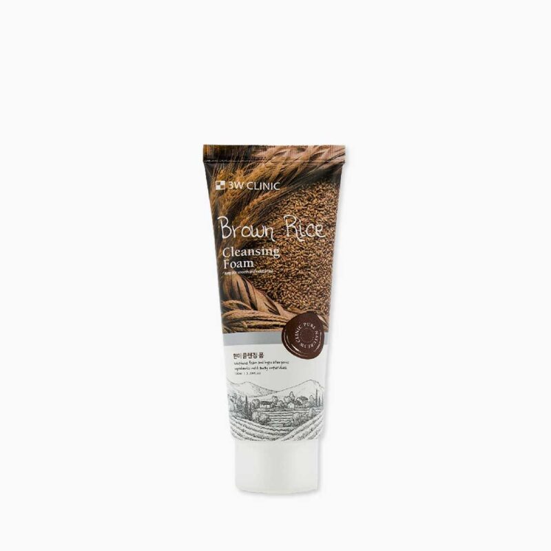 3w clinic cleansing foam brown rice - 100 ml